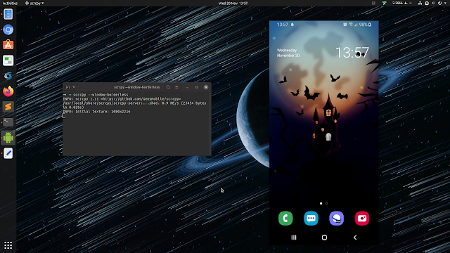 Scrcpy Android screen mirroring demo